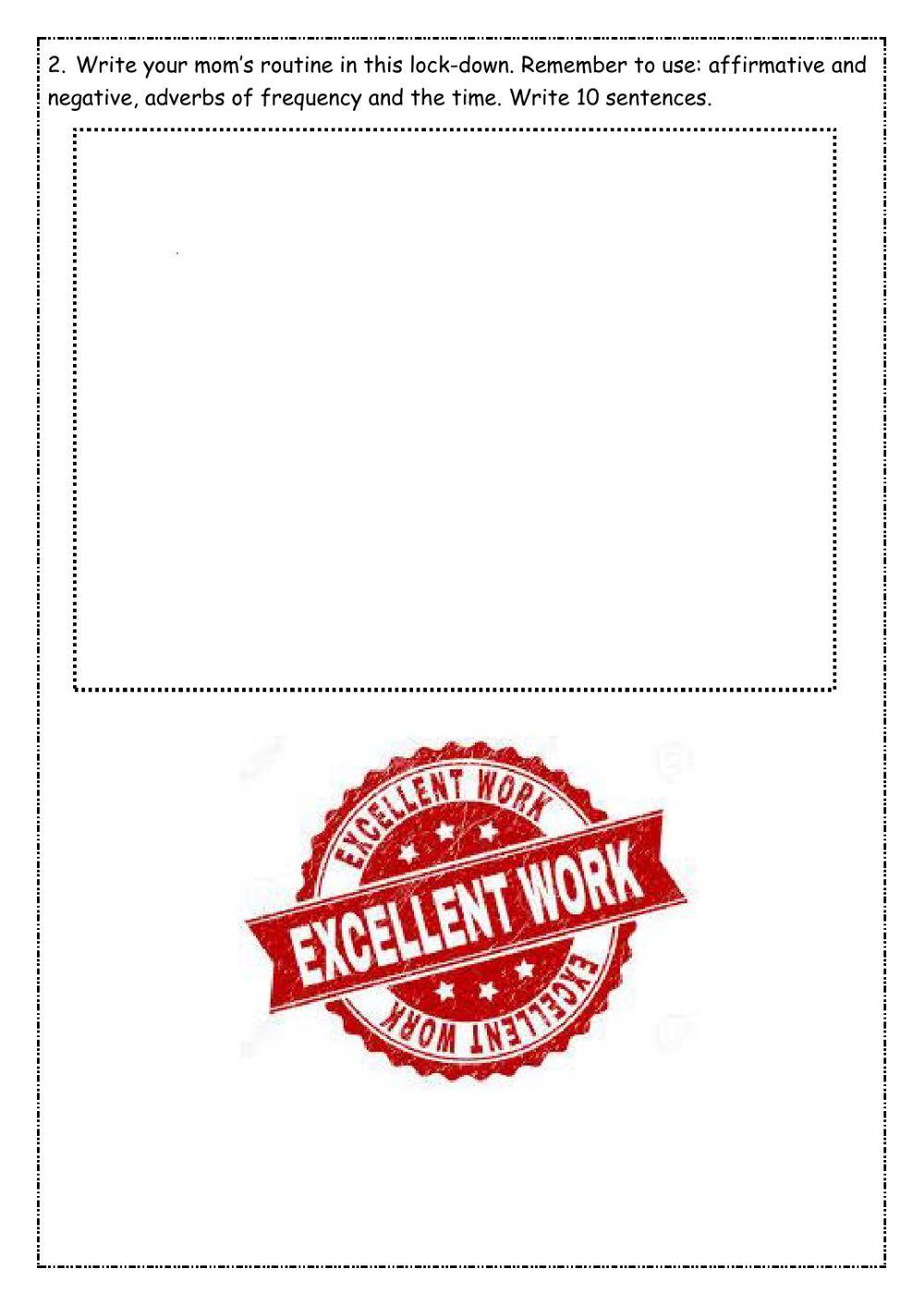 Writing exam 3rd Teens