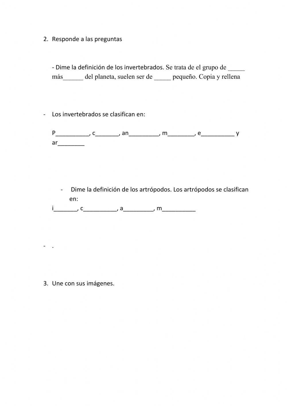 Especie 2 Invertebrados
