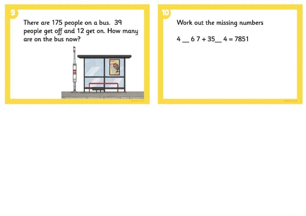 Addition and subtraction