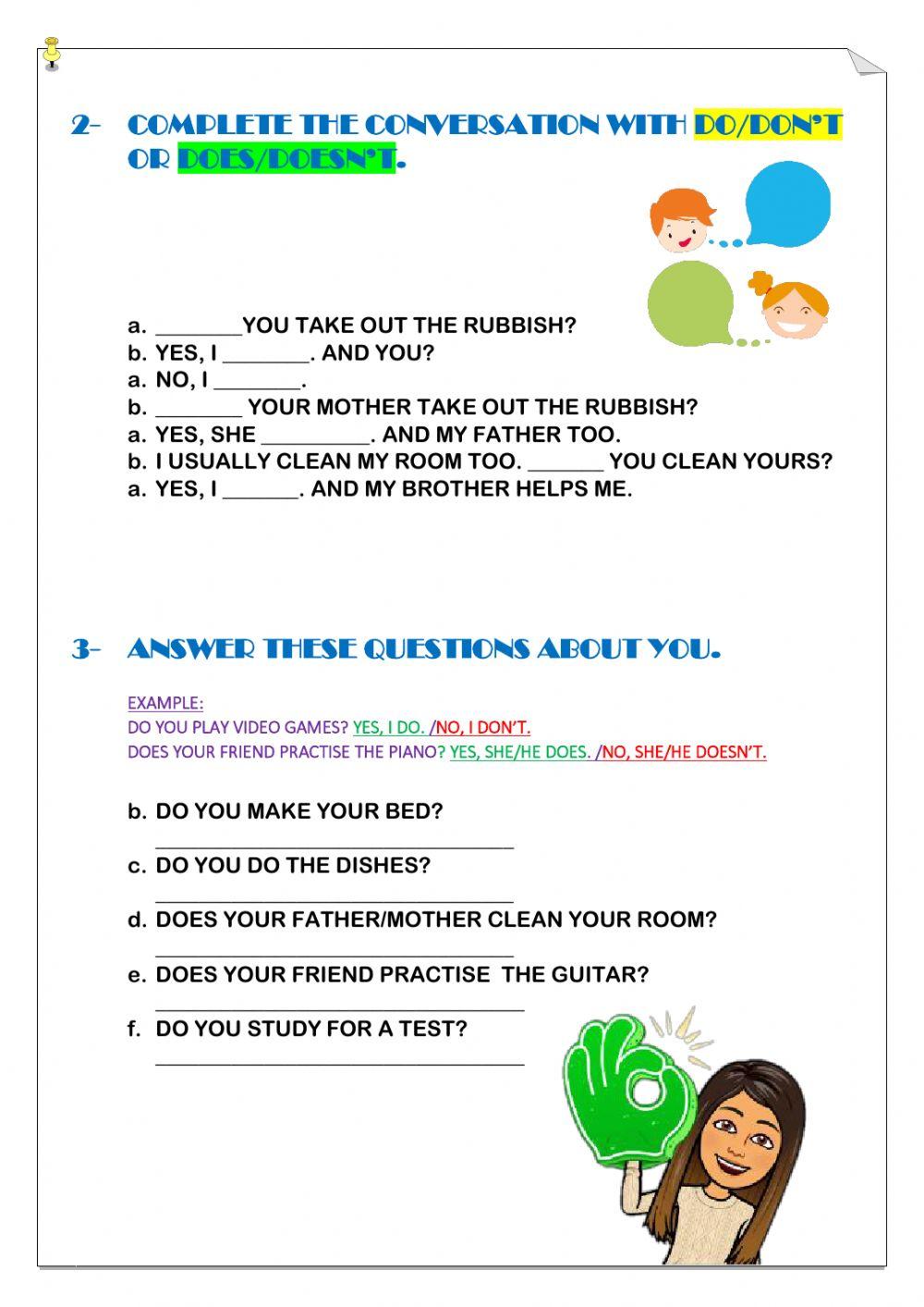 Working Hard! Yes-no questions