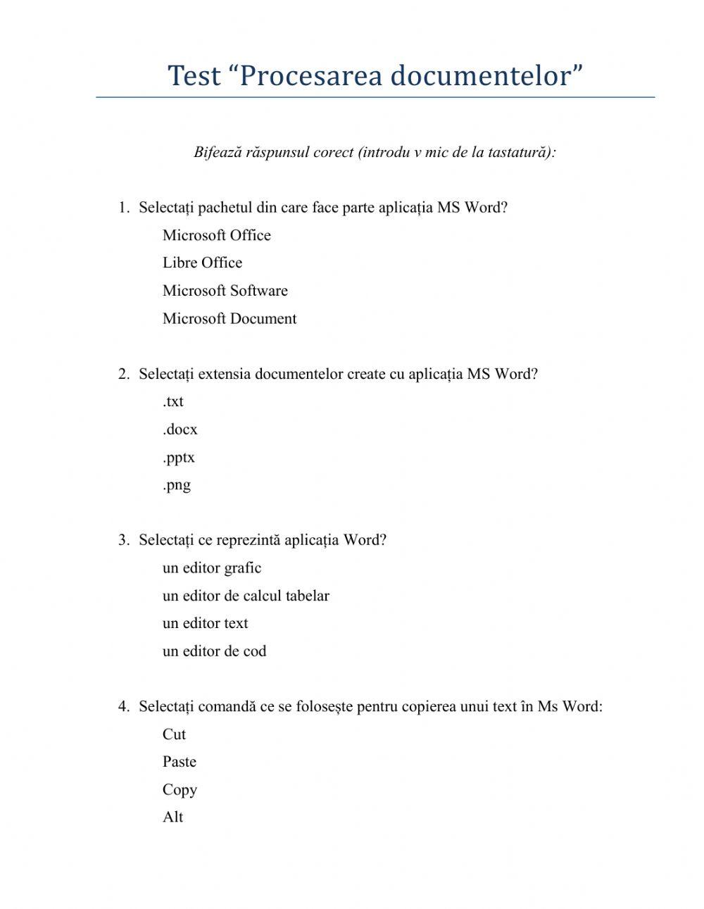 Procesarea documentelor