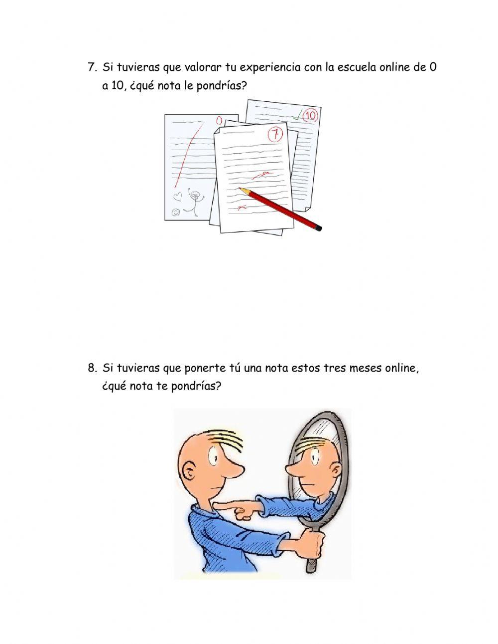 Evaluación de la escuela online