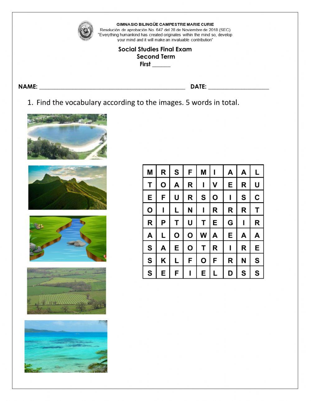 II Term Exam - Social Studies