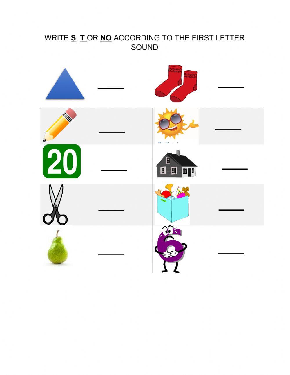 Phonics s and t