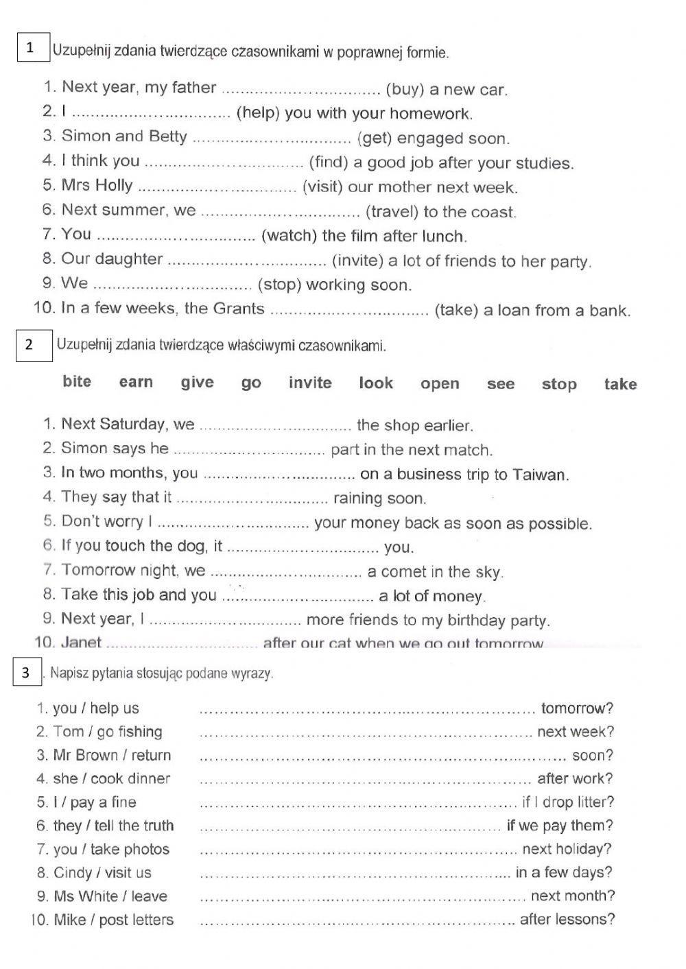 Kl 6 unit 8 future simple