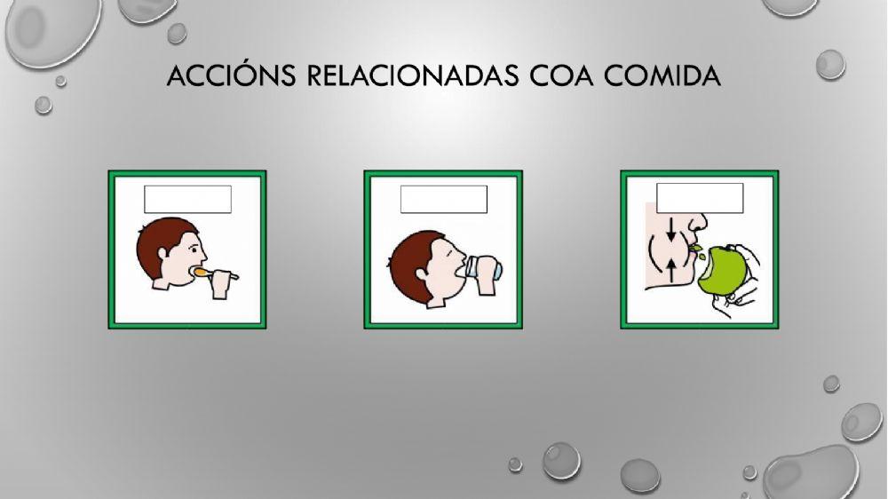 Vocabulario e escritura. alimentos