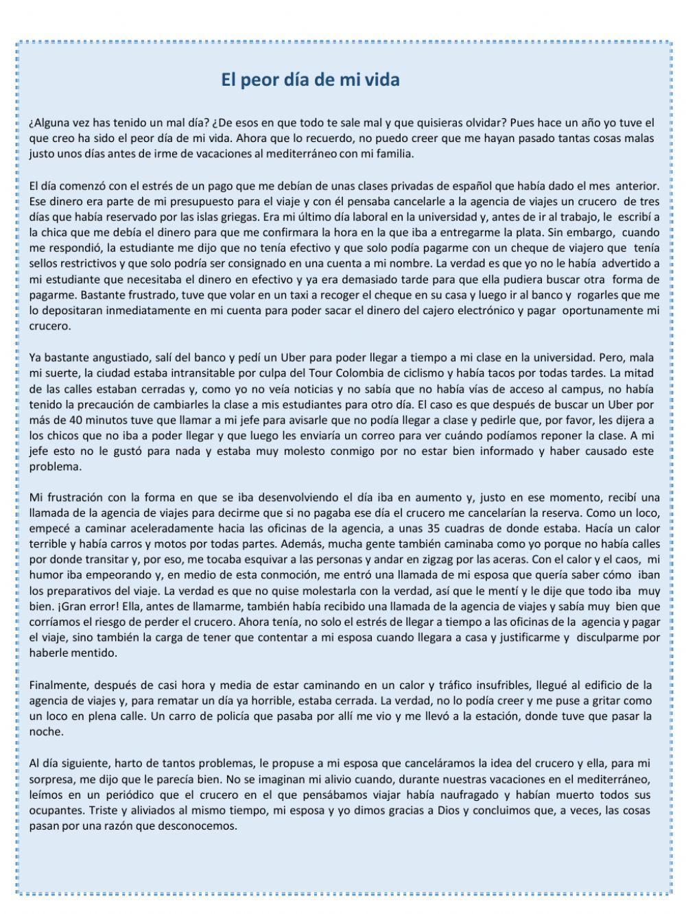 Pluscuamperfecto del Subjuntivo y Condicional Compuesto