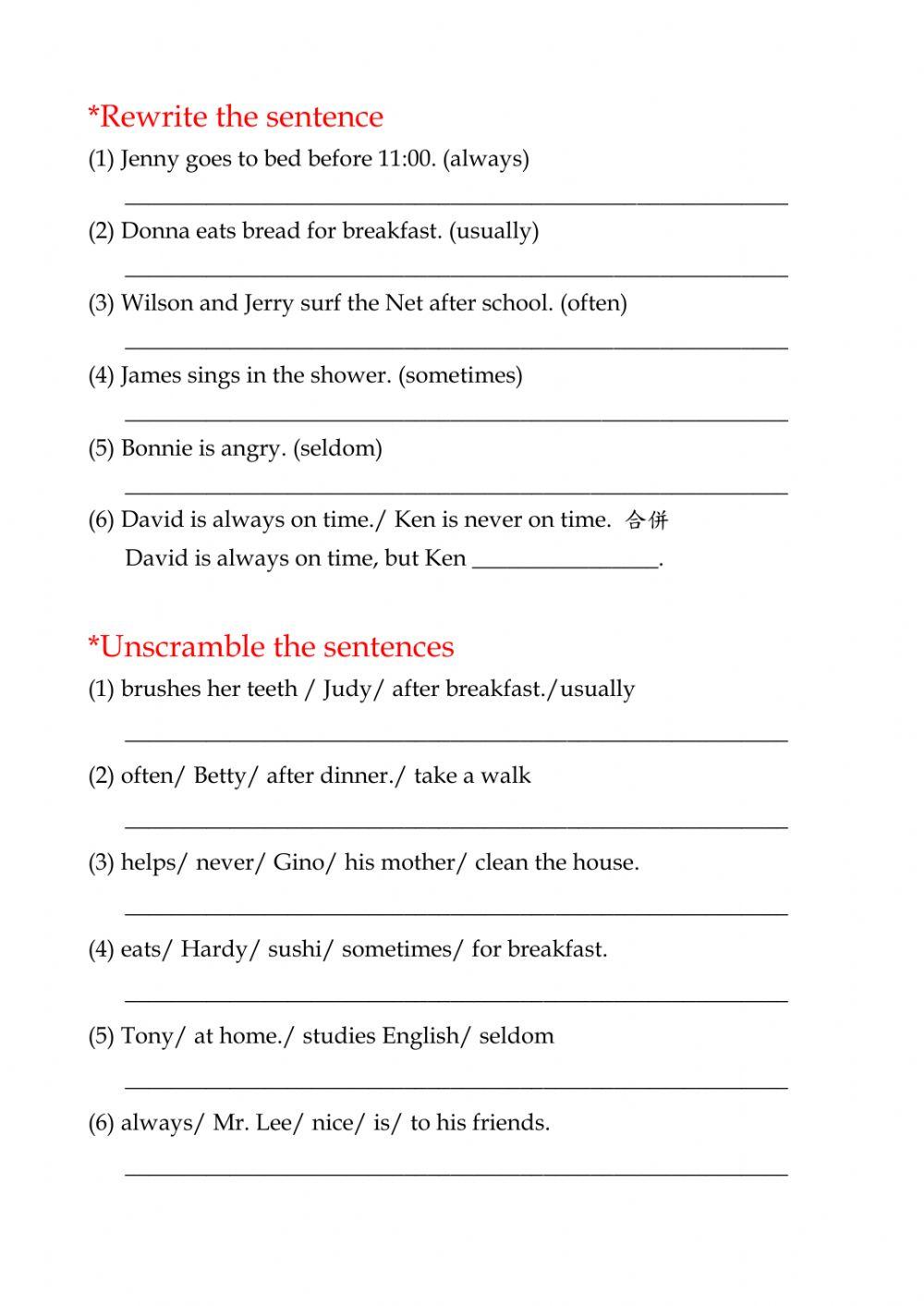Adverbs of Frequency