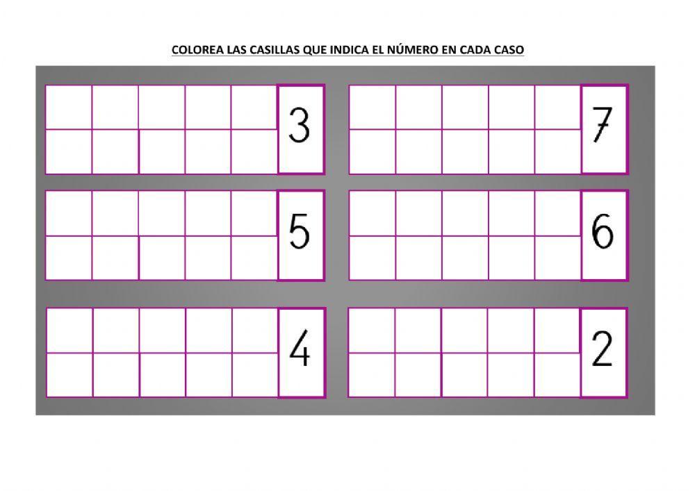 Colorea el número correcto