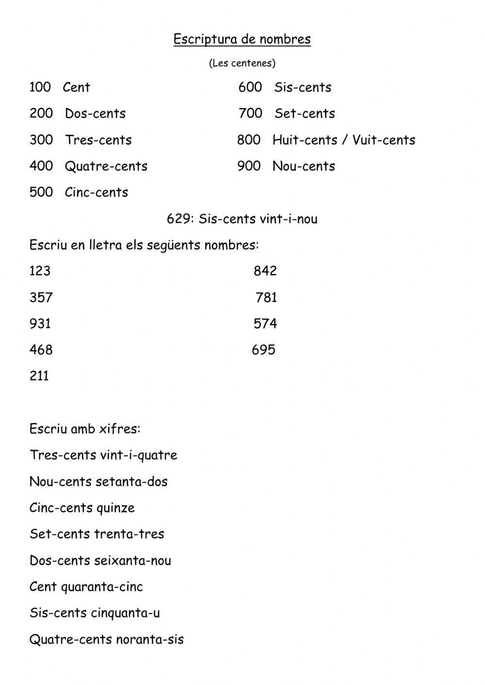 Les centenes (escriptura)