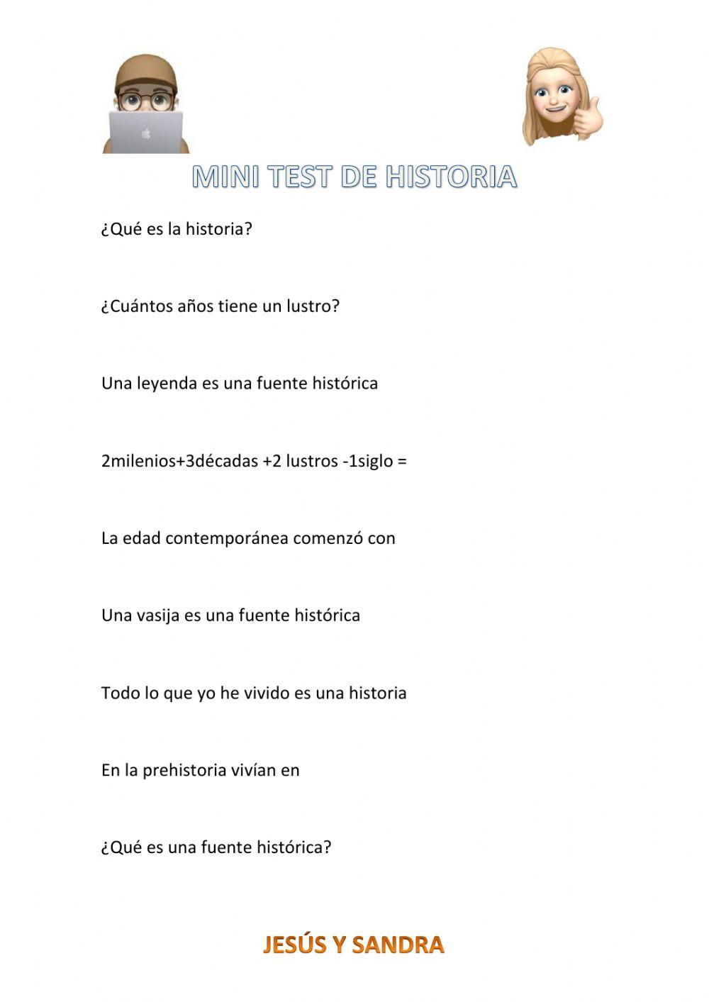 Test de historia