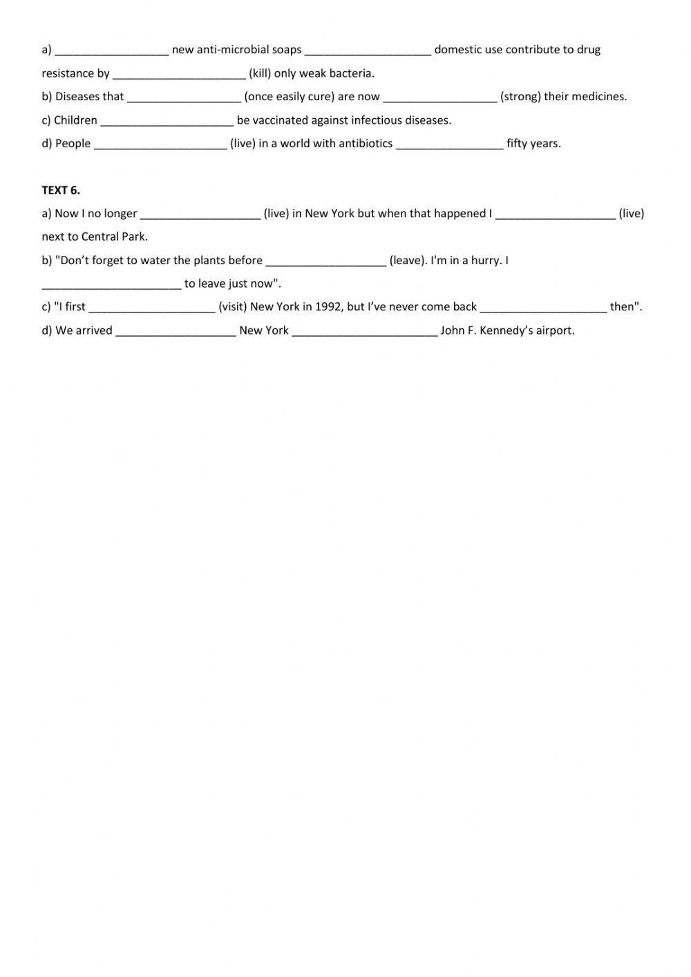 Evau grammar exercises