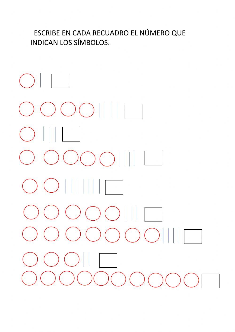 Decenas y unidades con símbolos