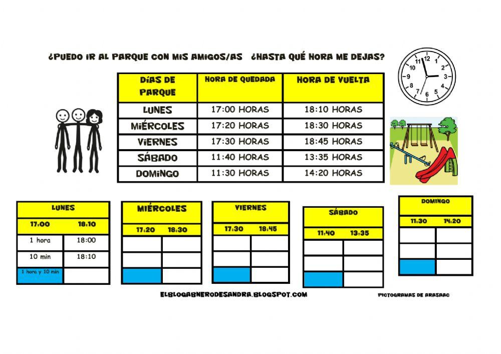 CUÁNTO TIEMPO ESTOY EN EL PARQUE