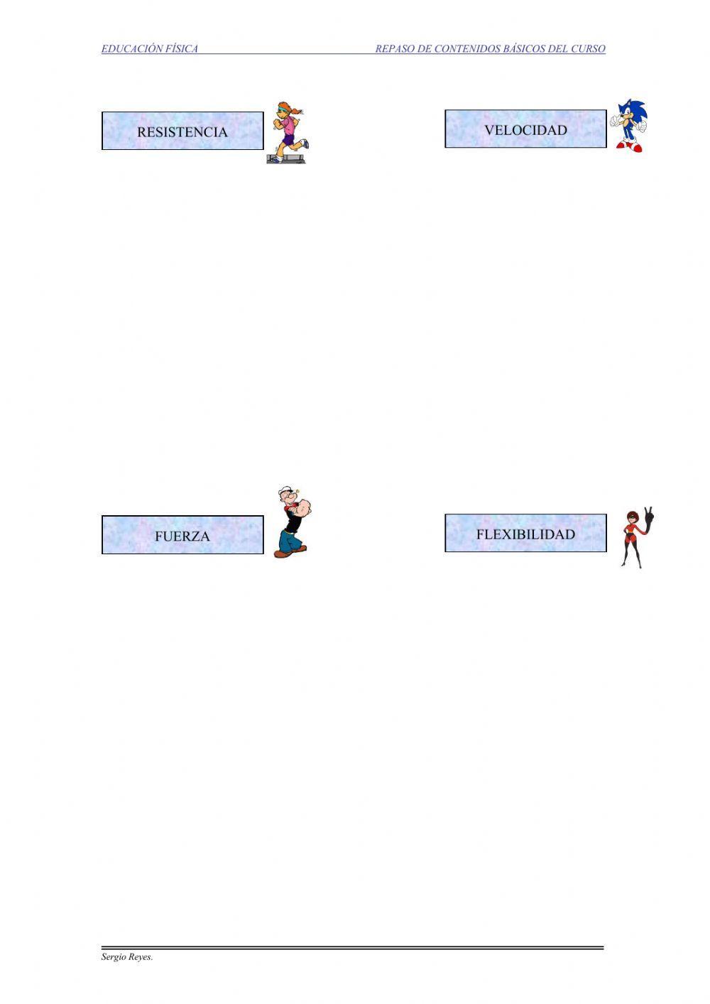 6º PRIMARIA Contenidos básicos educación física