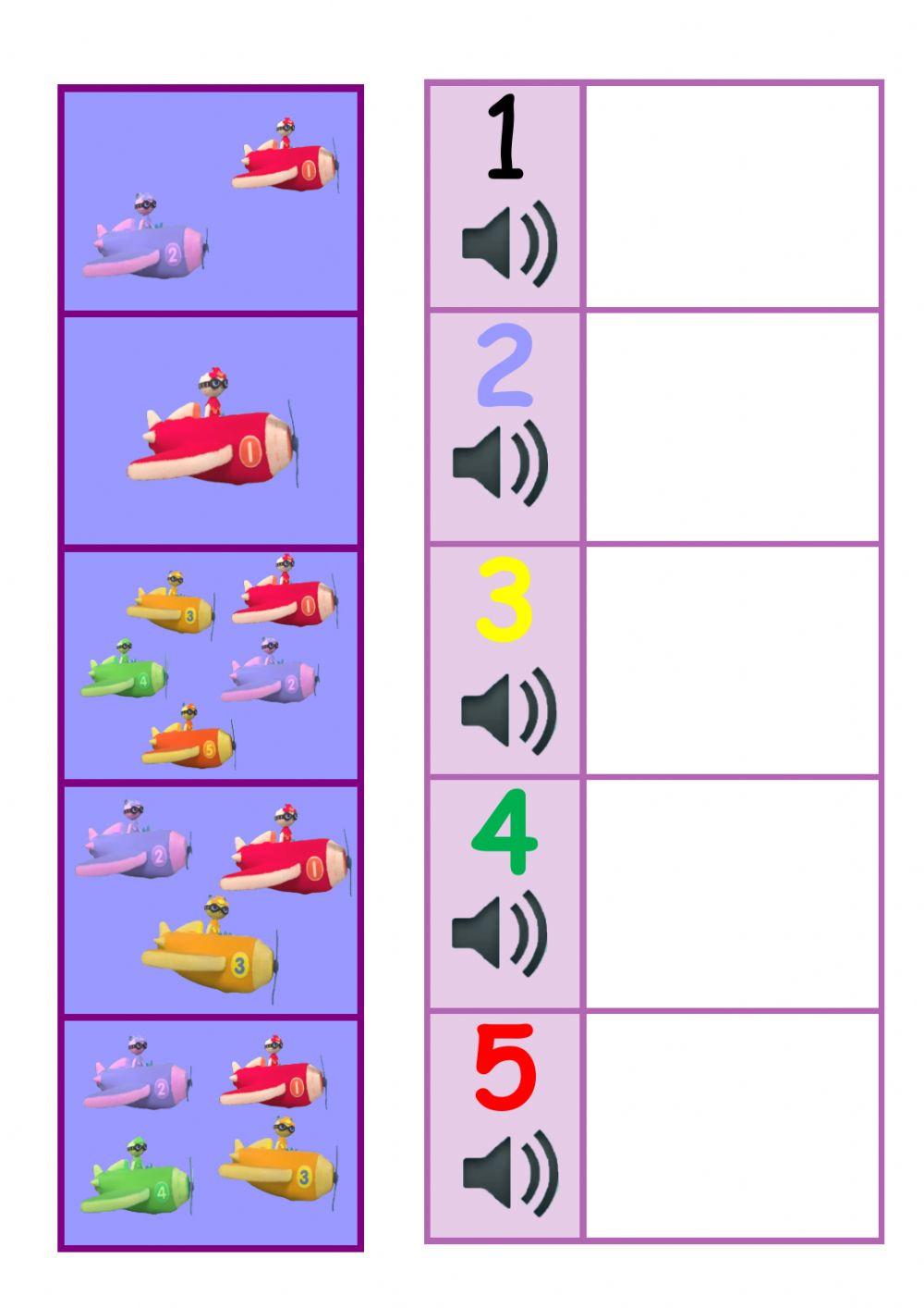 Five little airplanes