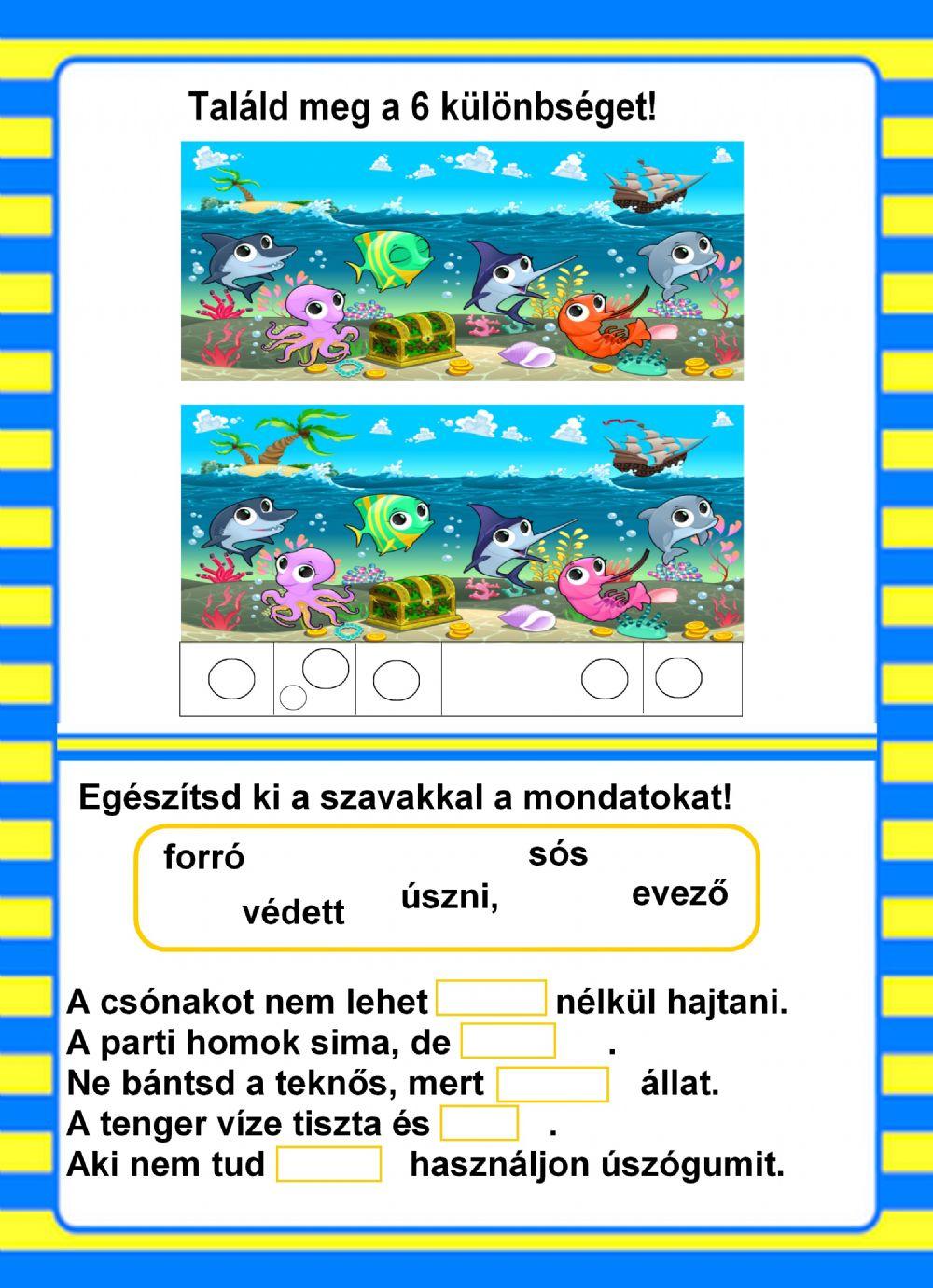 A tengernél 2-- gyakorlás