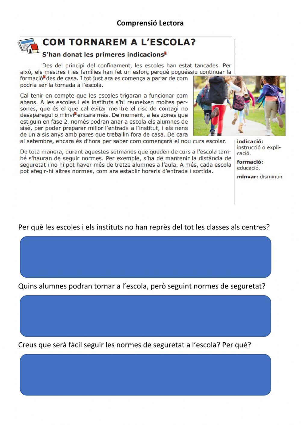Comprensió Lectora CS 3 Comprensió Lectora CS 3