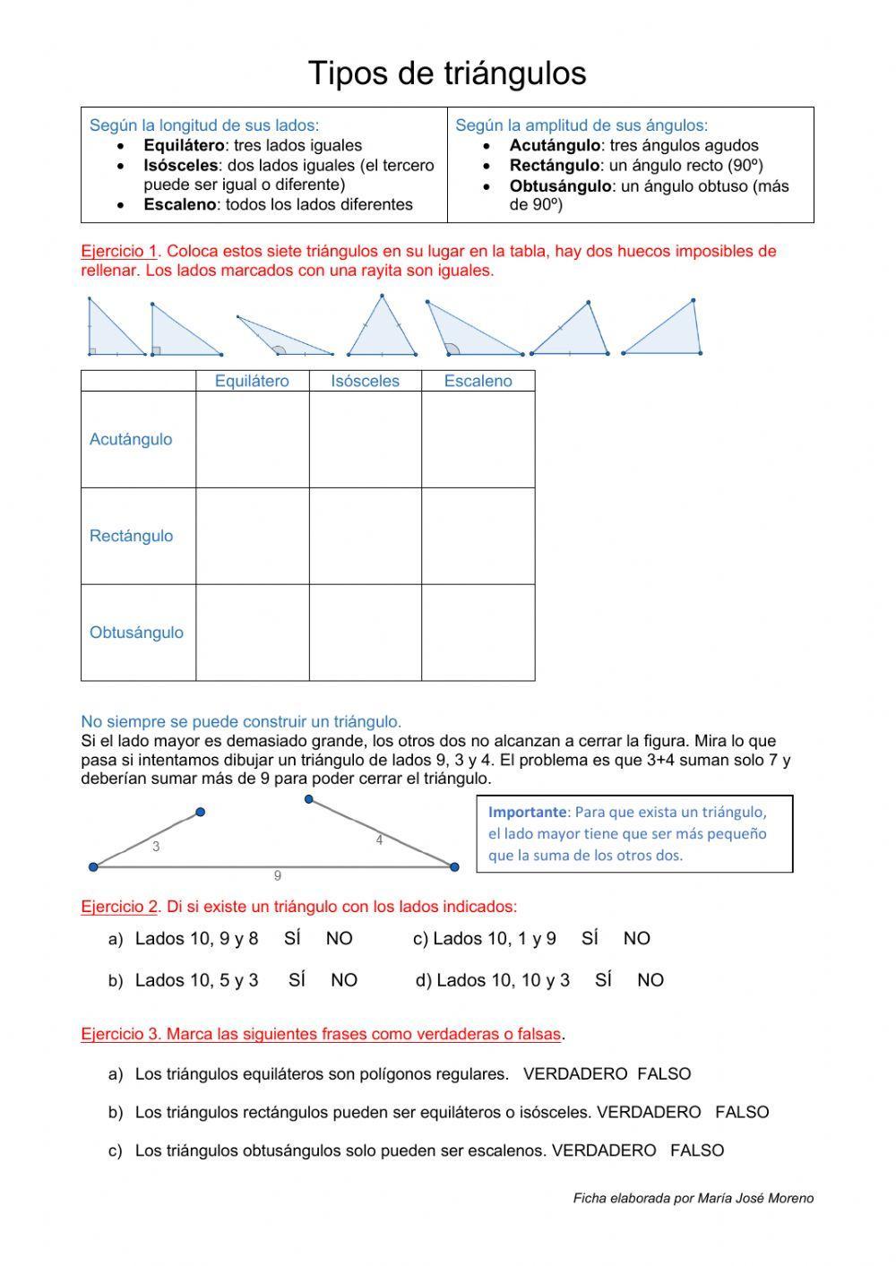 Tipos de triángulos