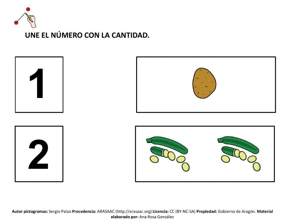 Numero cantidad 1 2 y 3