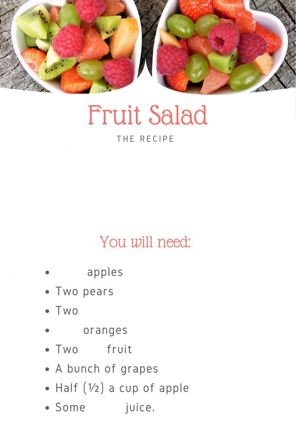 Let's Make Fruit Salad