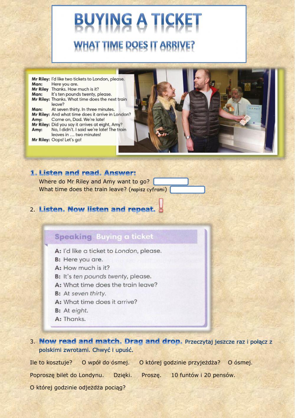 EC A1+ Buying tickets