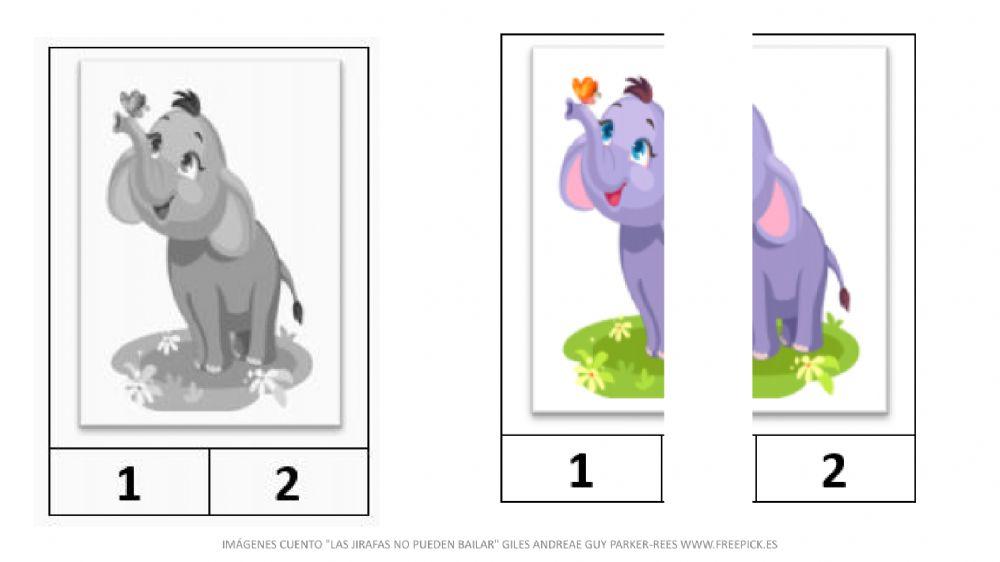 Puzzle numérico animales