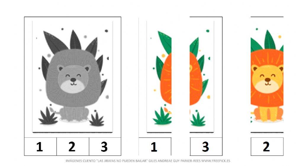 Puzzle numérico animales