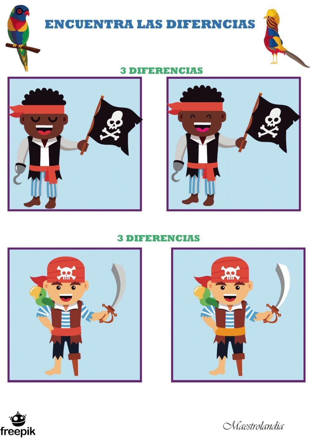 Encontrar diferencias (piratas)