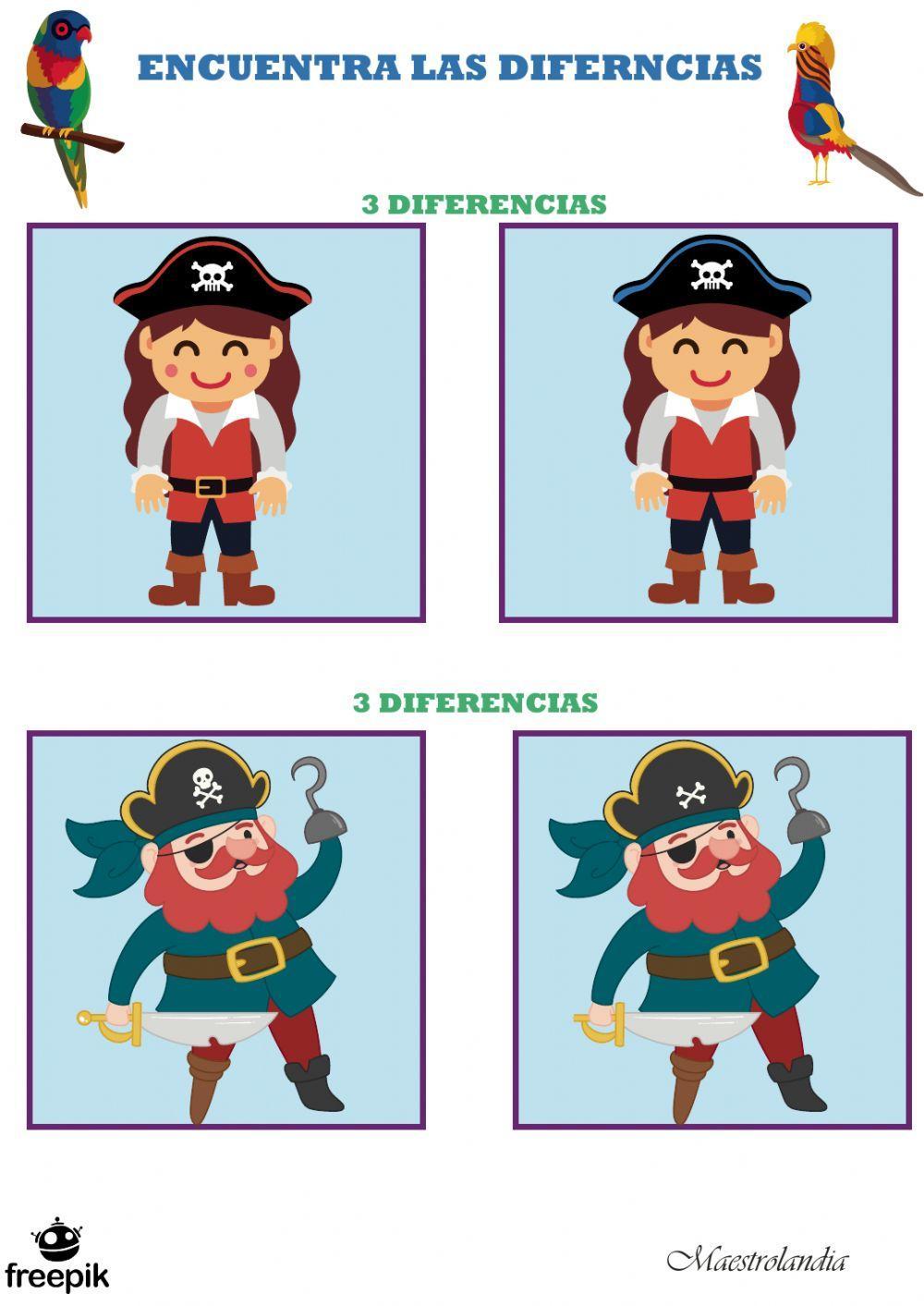 Encontrar diferencias (piratas)