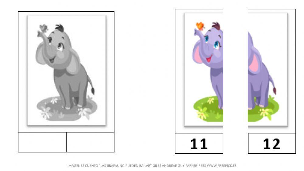 Puzzle numérico II animales