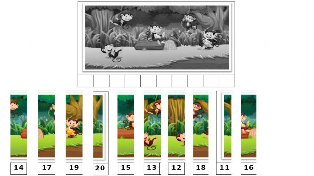 Puzzle numérico II animales