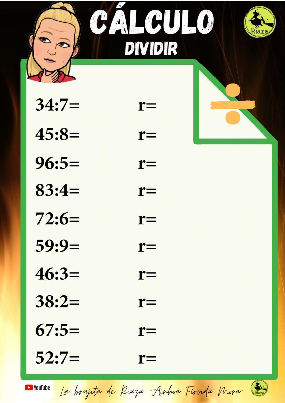 3º divisiones entre una cifra