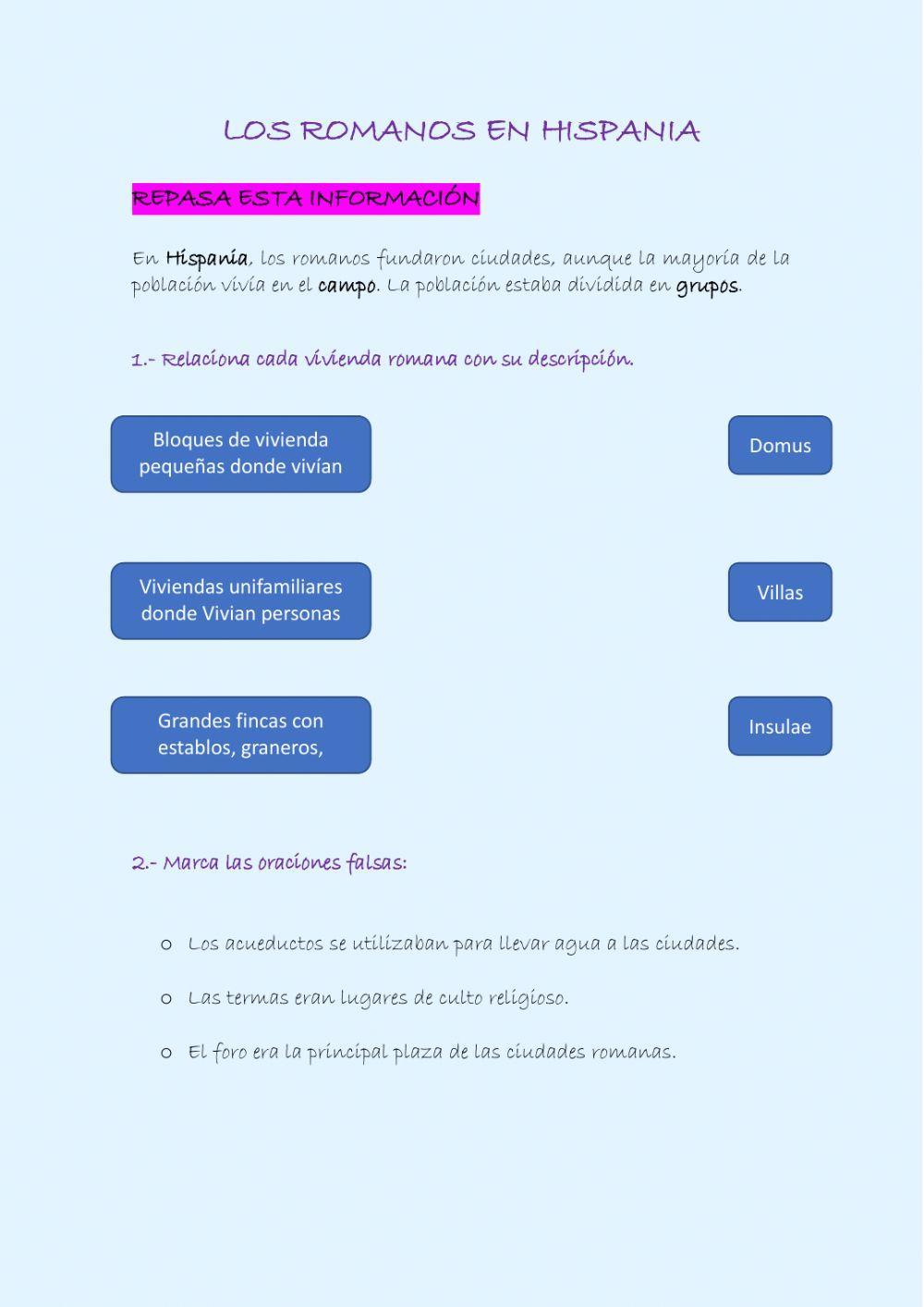 Los romanos en Hispania