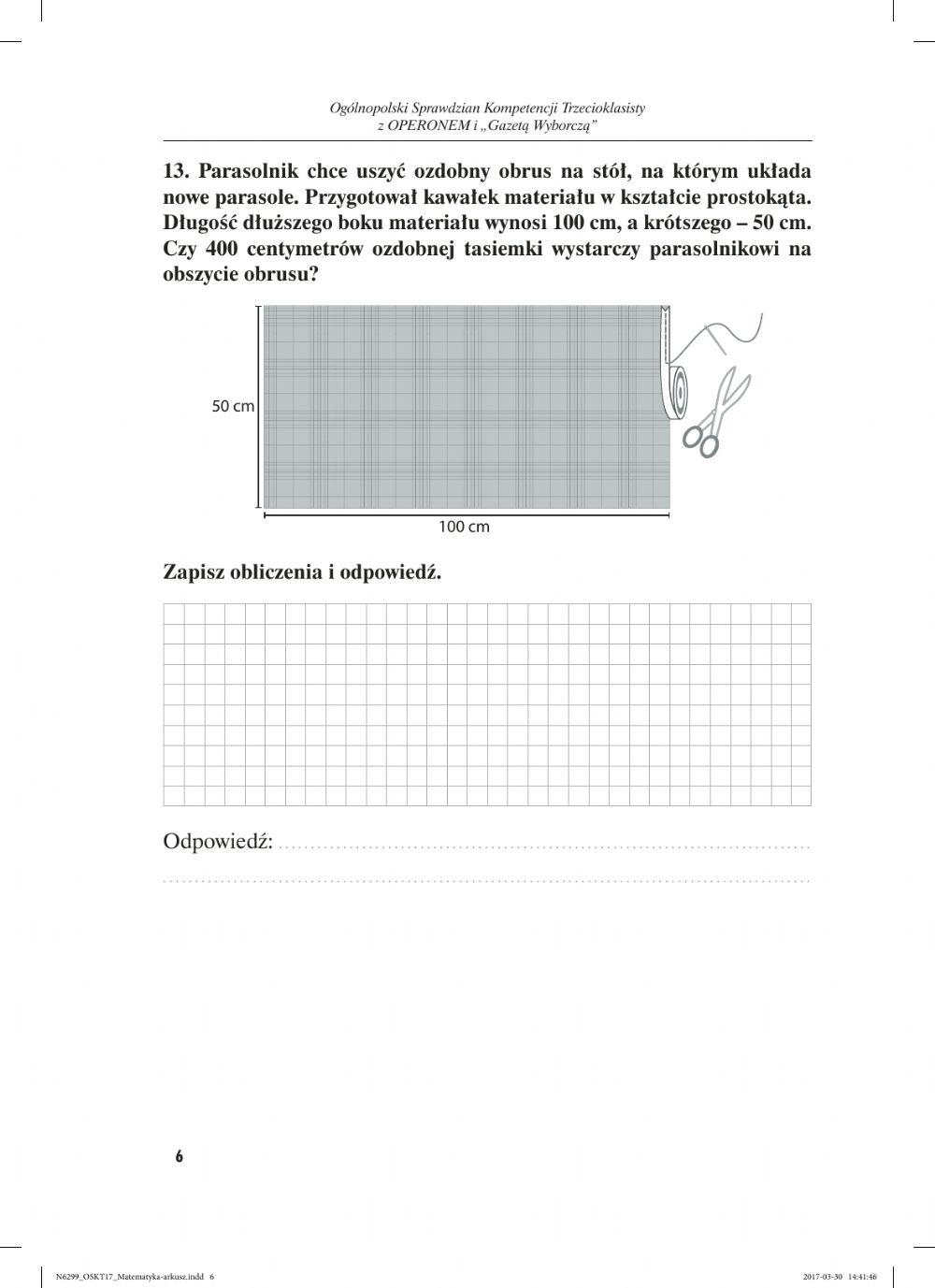Test matematyka kl.3
