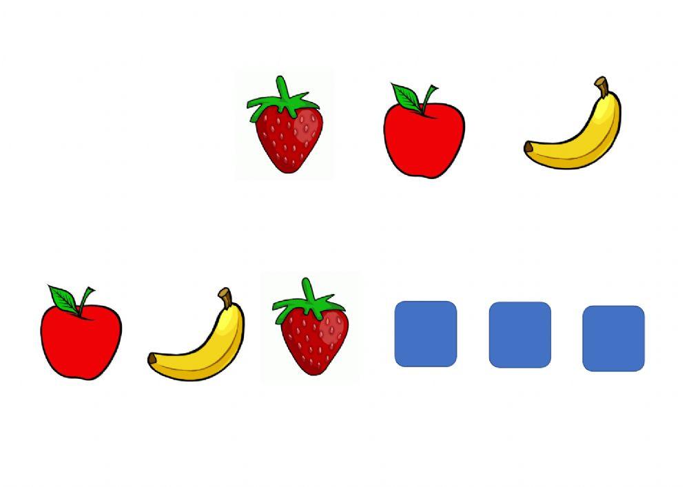 Secuenciación 3 frutas