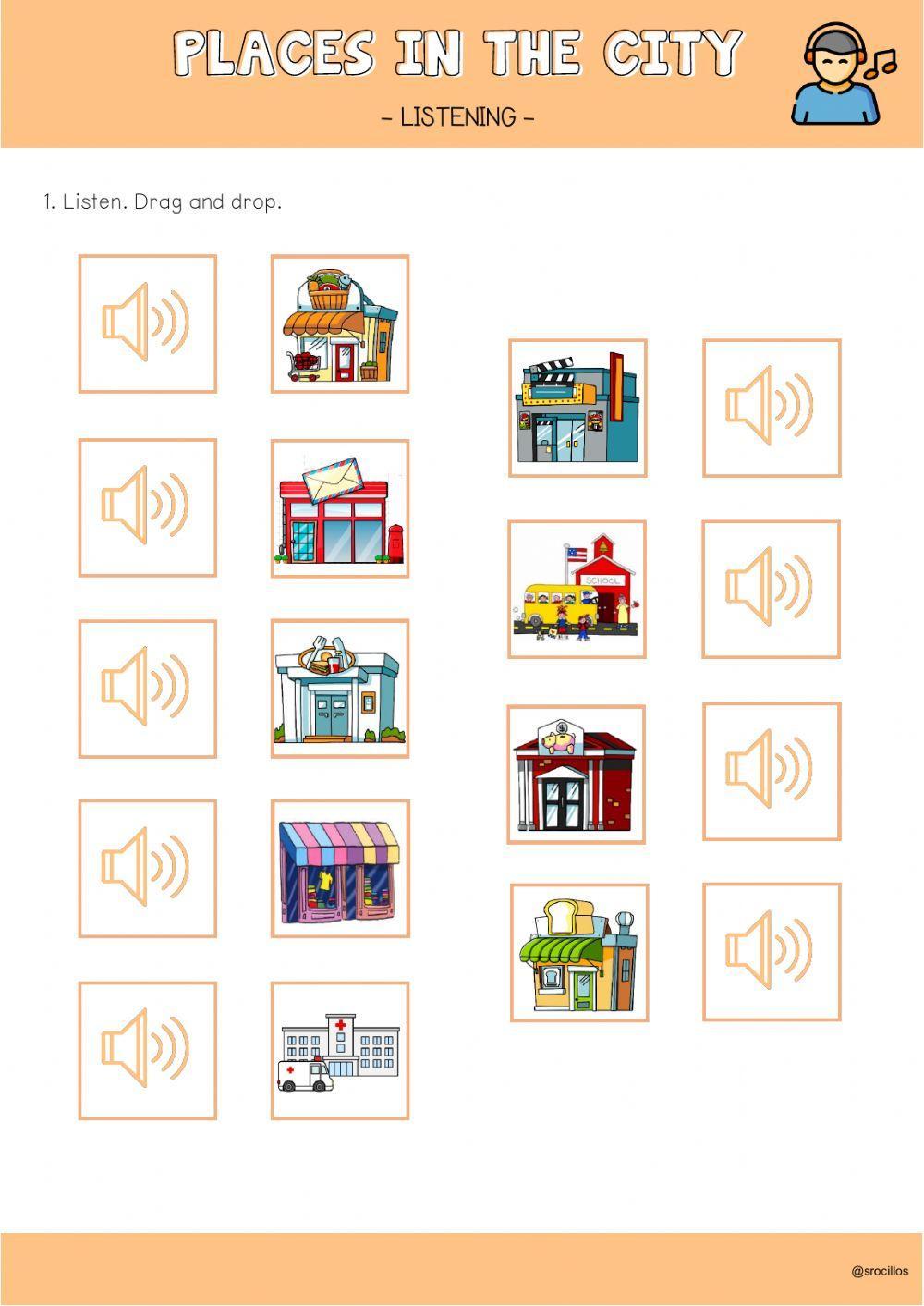 Places in the city - listening Places in the city - listening