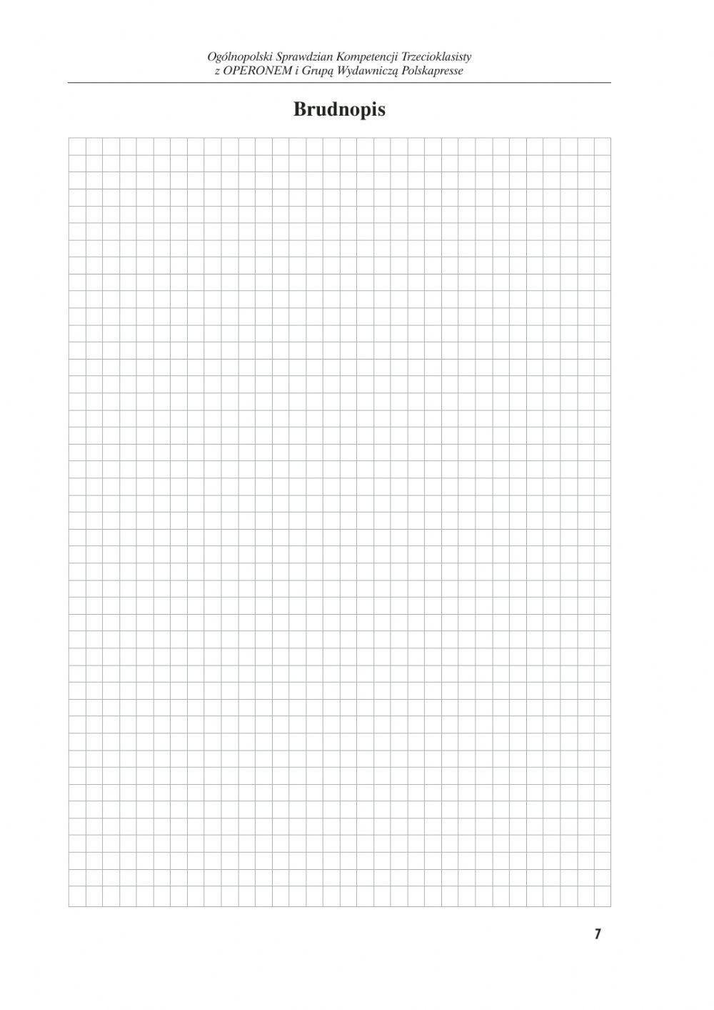 Test matematyka kl.3