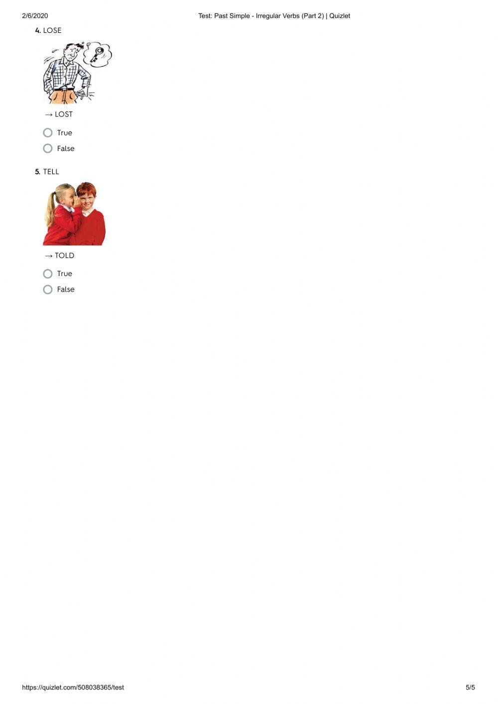 Past Simple - Irregular Verbs (Part 2)