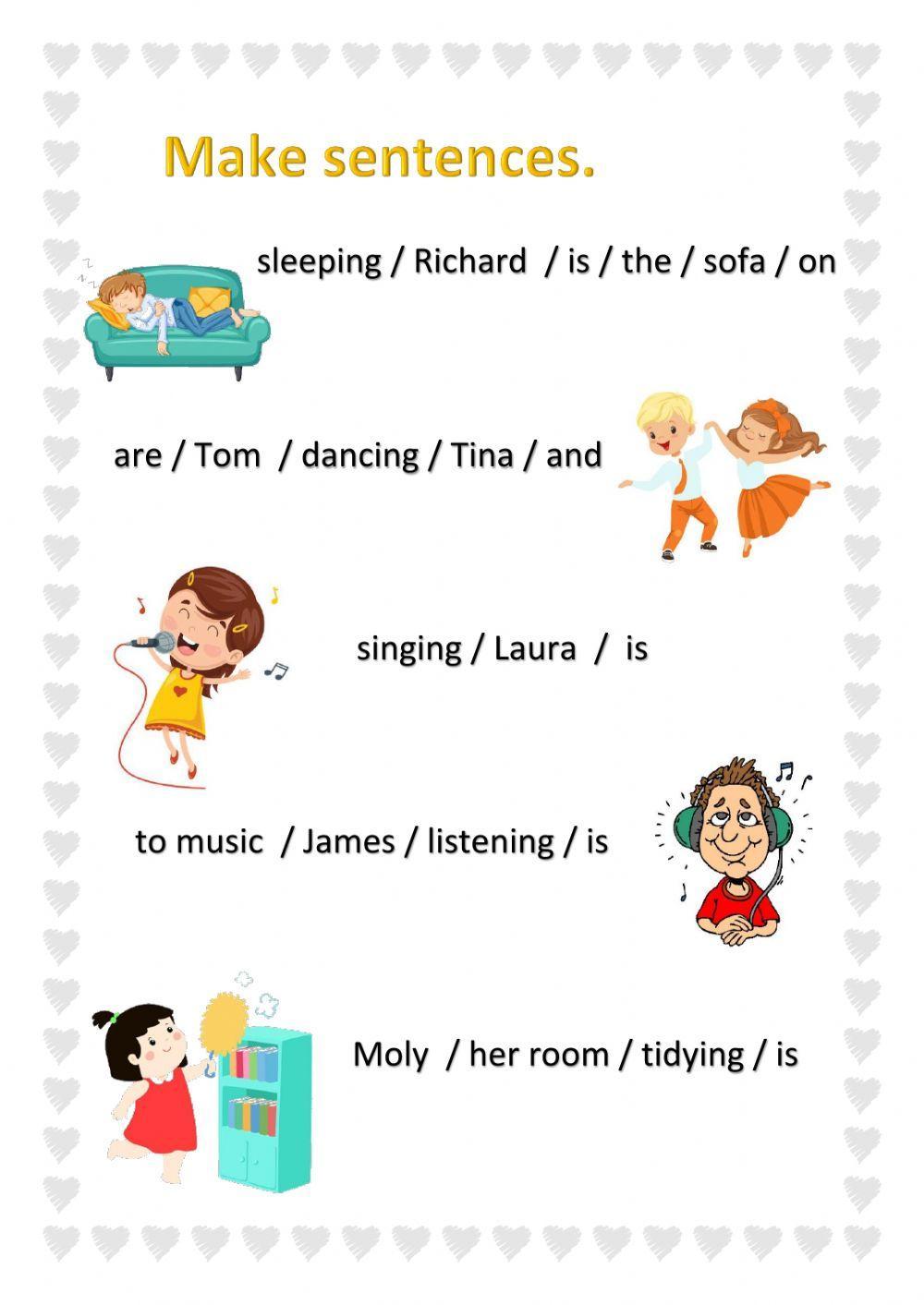 Make a sentence. Make a sentence.