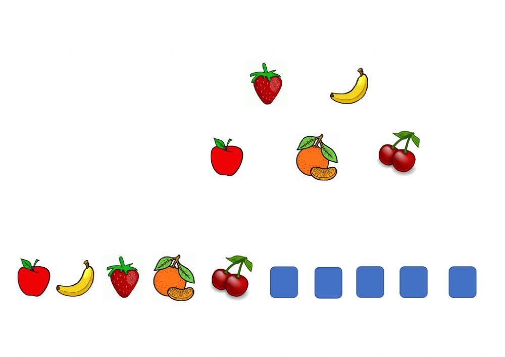 Secuenciación 5 frutas