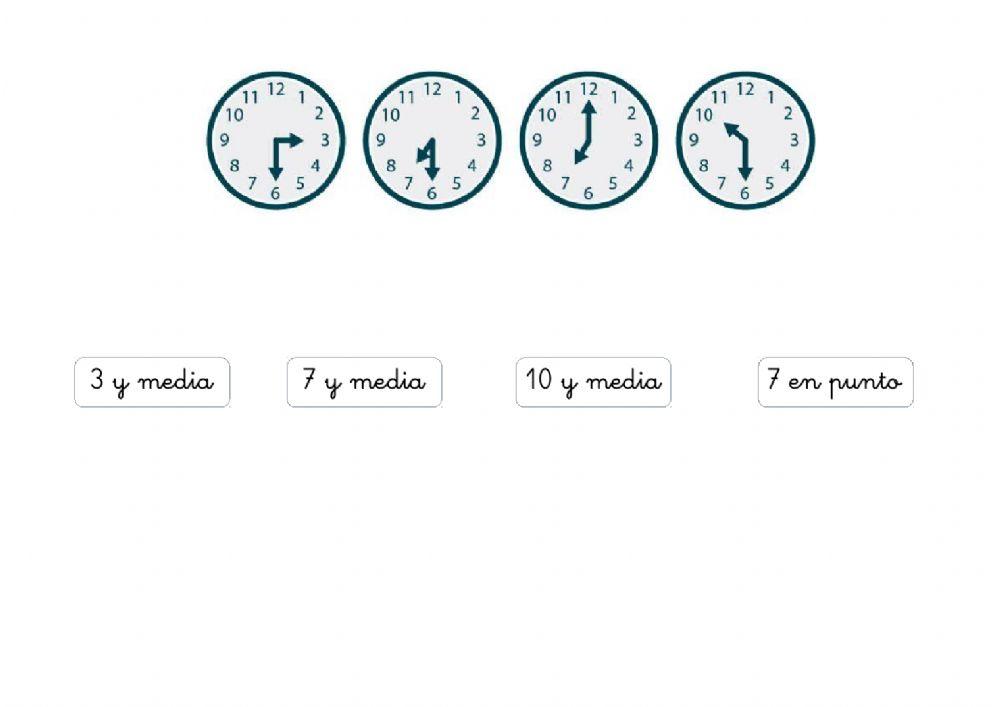 Reloj analogico en punto e y media