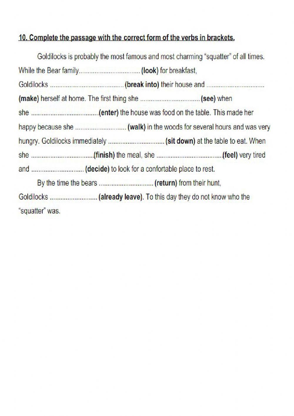 Sofiabf24 complete the text with the correct verb