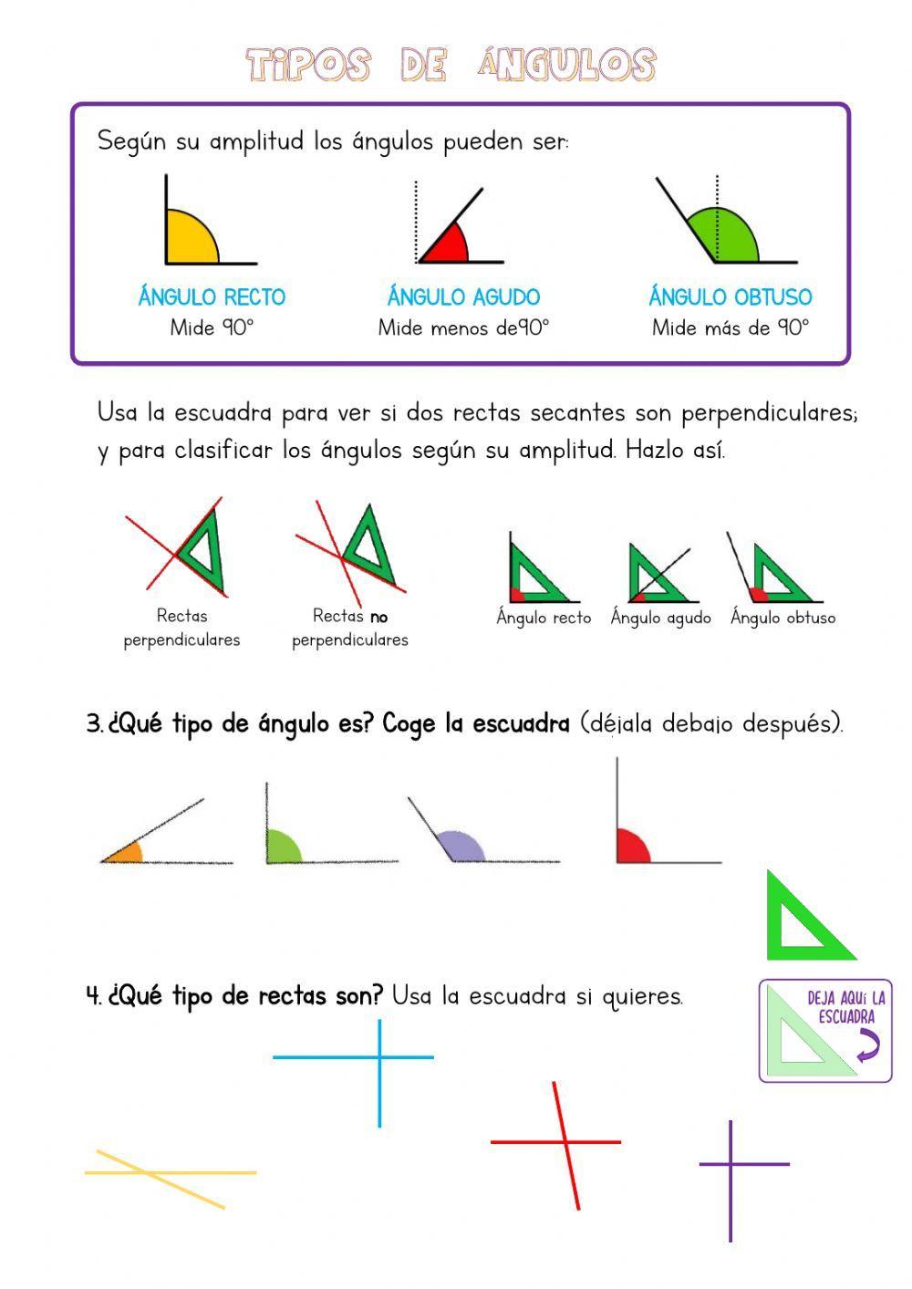 Ángulos. Rectas perpendiculares