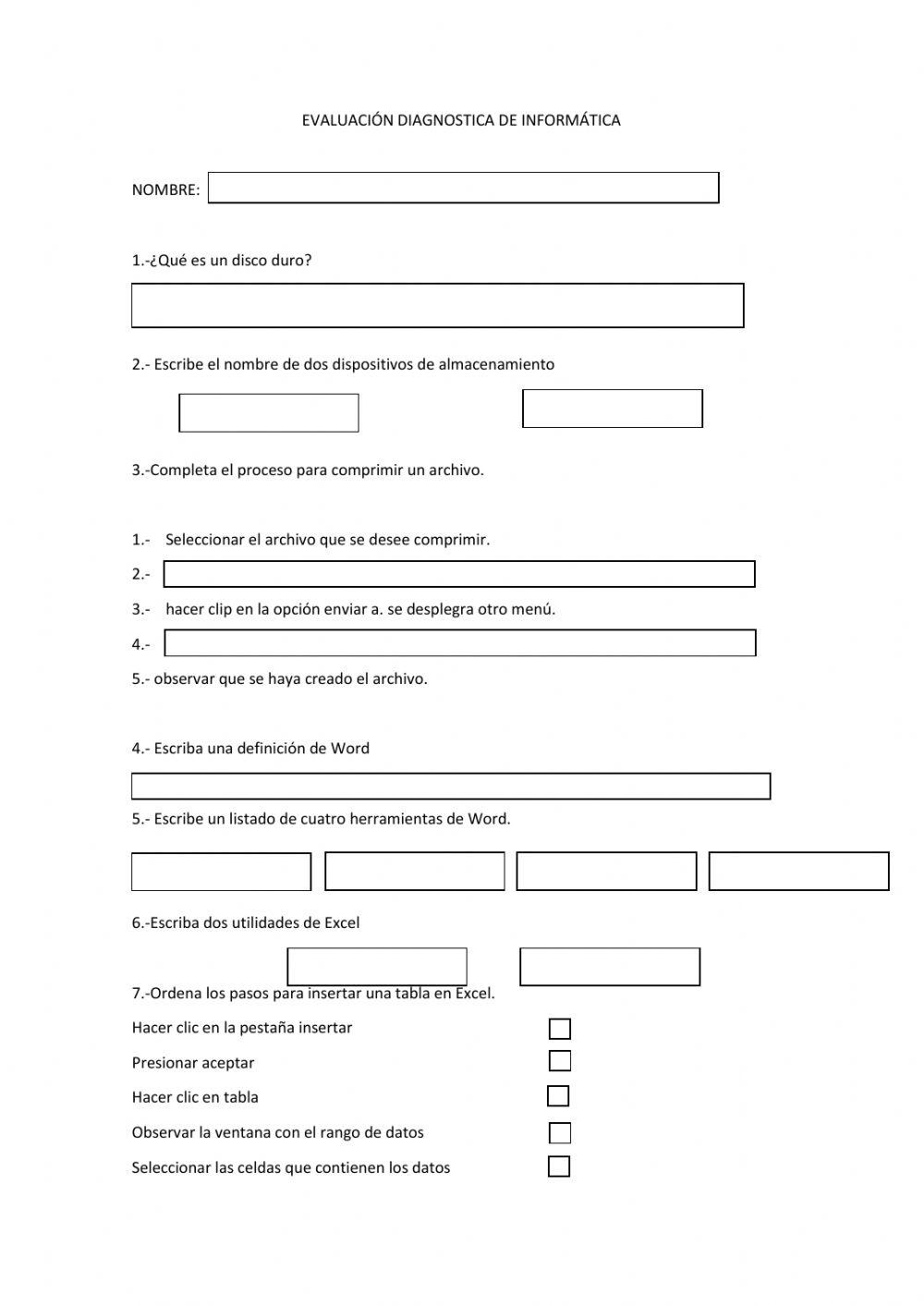 Evaluacion diagnostica