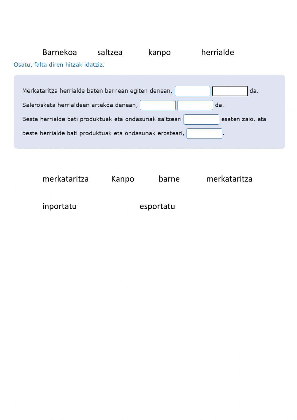 Garraiobideak eta merkataritza Garraiobideak eta merkataritza