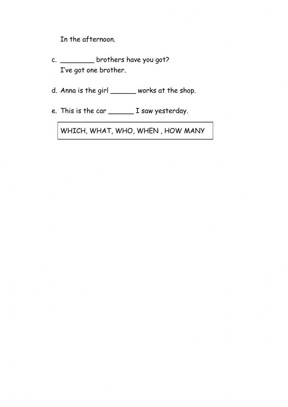 Final Evaluation 3rd Grade esl