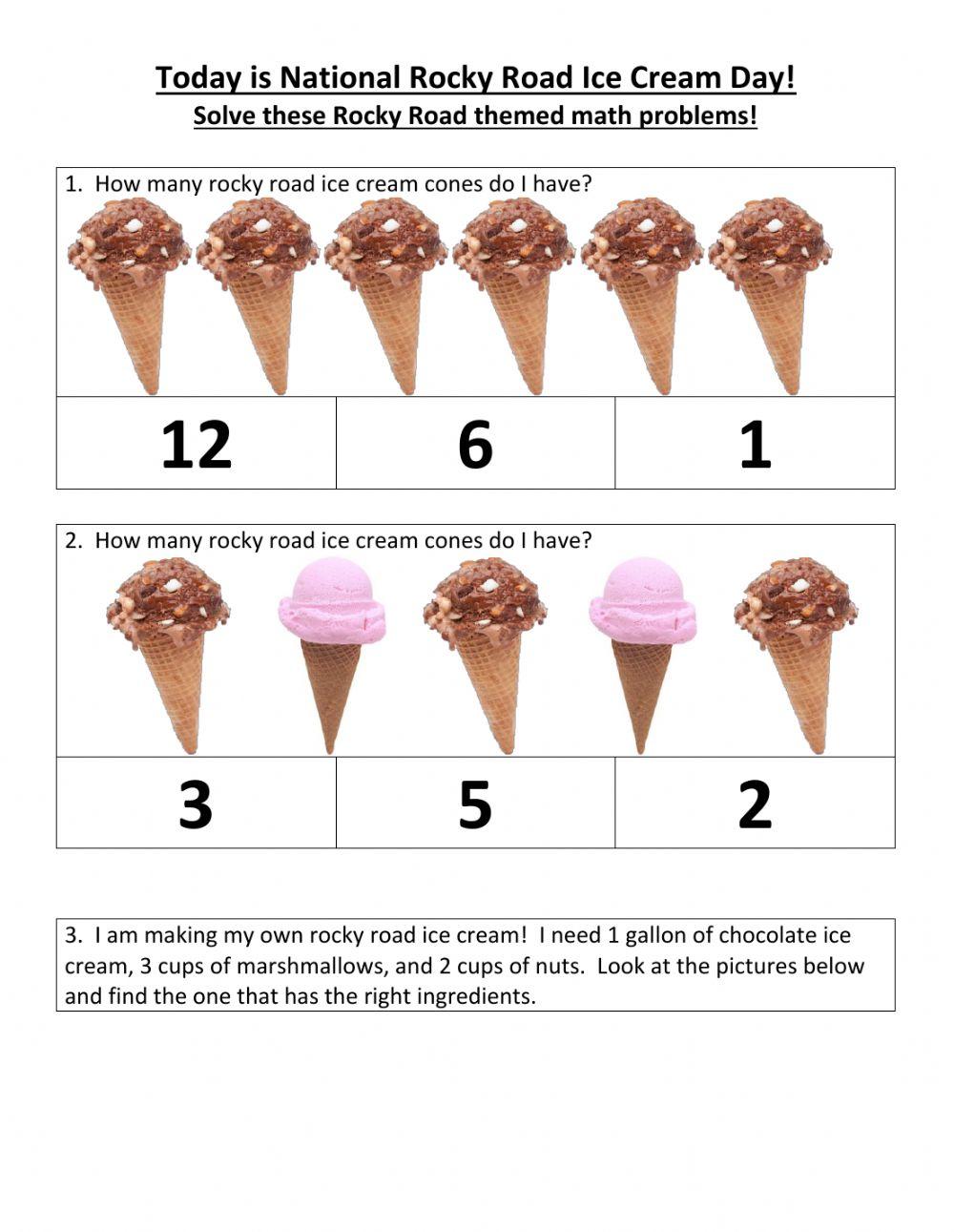 National rocky road day math