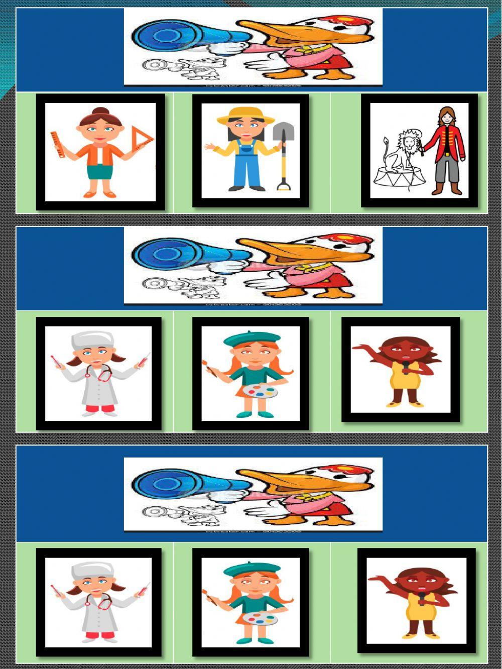 Razonamiento inductivo: profesiones