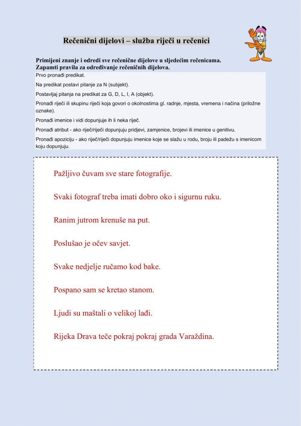 Rečenični dijelovi